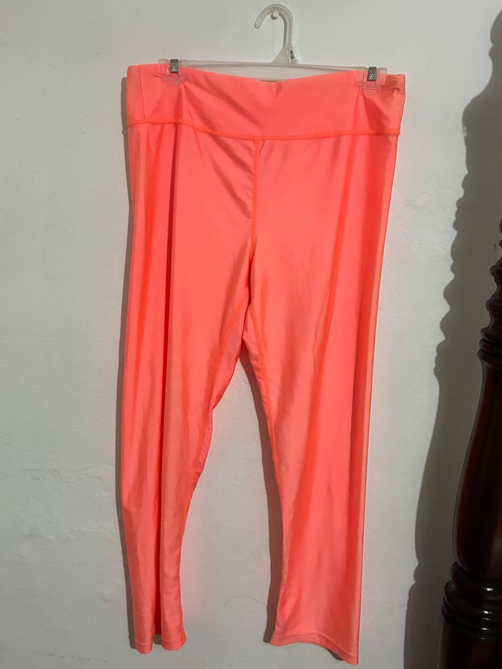 Girls Neon Coral Activewear Leggings